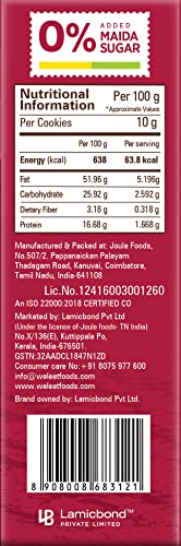 Image of Weleet Keto Diet Digestive Healthy Cookies| Home /Office Snack, 0% Maida /White Flour & Sugar| No Added Preservatives, Flavours & Colours, Enriched with Natural Ingredients- Pack of 1- (270 gm)