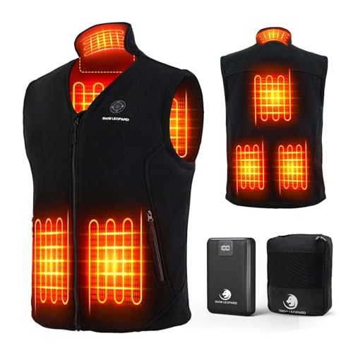 SNOW LEOPARD Heated Vest for Men with Battery Pack Included 7.4V - Large
