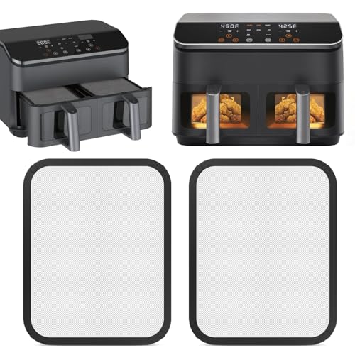 Viapriod Lot de 2 Grille Anti Projection en Acier Inoxydable pour COSORI Dual Blaze TwinFry 10L/ Cosori CAF-R901-AEU 8,5L, Couvercle Anti Eclaboussure pour Cosori Airfryer 10l Twinfry