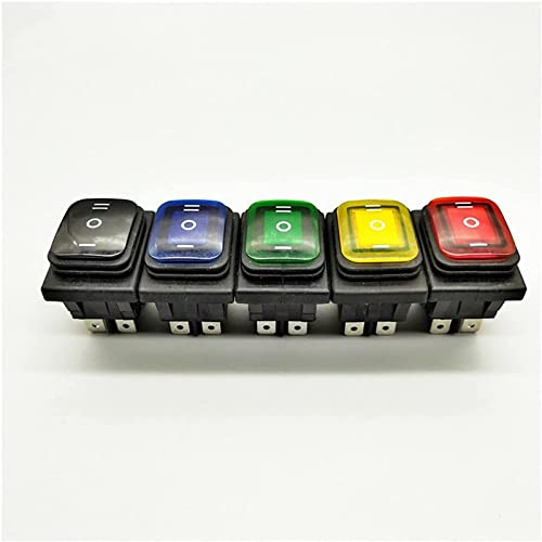 Interrupteur à bascule KCD4 DPDT haute résistance avec LED Bianco