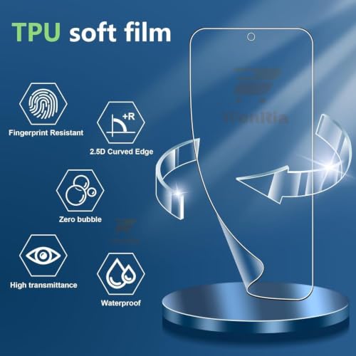Image of Pack 2- Screen Glass Protector for Vivo S2 5G Unbreakable Membrane | Flexible TPU Film | Edge to Edge Installation Kit | Transparent