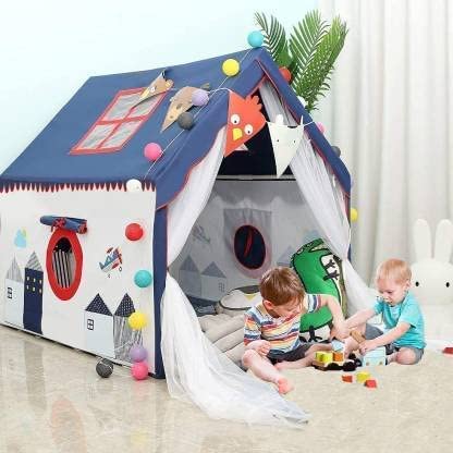 REALEYES New Jumbo Size Light Weight Kids Play Tent House Theme for 3-13 Year Old Kids Girls and Boys (Multi)