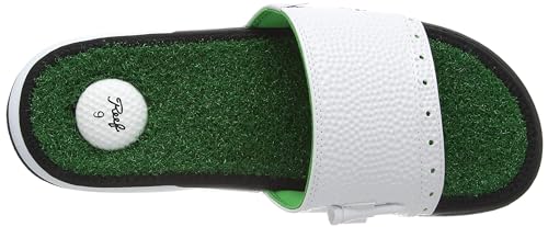 REEF Mulligan Men's Slide Sandal, Faux Grass Footbed, Golf Ball Heel Pad4