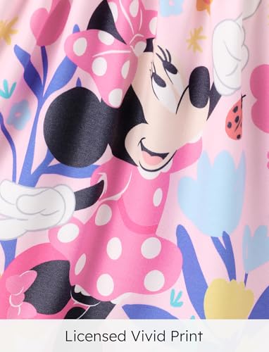 Image of Disney Minnie Mouse Princess Frozen Elsa Stitch Girls Dress Sleeveless & Short Sleeve Casual Summer Clothes Baby to Toddler