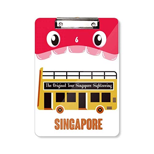 Porte-bloc Singapour motif navette A4 avec pince métal robuste