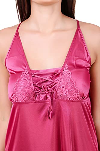 Image of Fasense Women's Satin Maxi Casual Nightgown