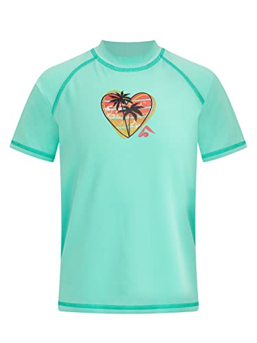 Image of Kanu Surf Girls' Jade Rash Guard UPF 50+ Sun Protection Short Sleeve Swim Shirt