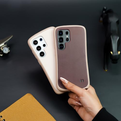 Image of MILLION CASES Back Cover Case for Samsung Galaxy S23 Ultra Shockproof Protective Ultimate Comfort Frosted Matte Case for Men & Boys(Brown)