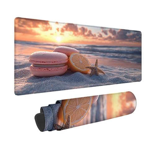 Tapis de souris gamer blanc 80x40cm grand mouse pad imperméable antidérapant