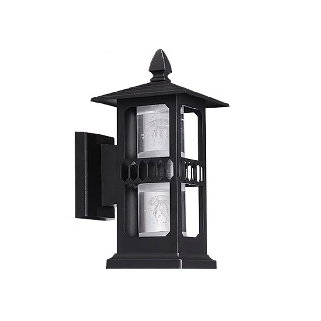 Lanterne murale extérieure retro de style chinois LAPADULA pour éclairage de cour et balcon