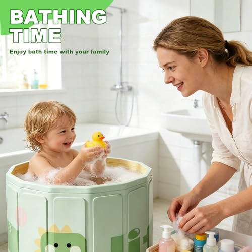 Baignoire pliable bébé de 0 à 5 ans verte avec bouchon de vidange