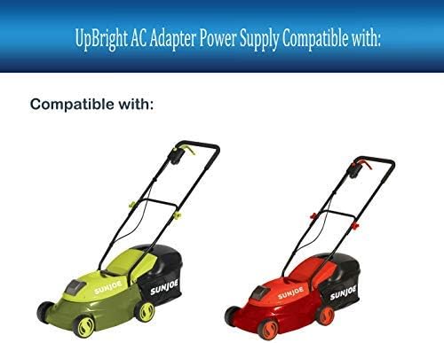 UpBright 29V AC/DC Adapter Compatible with SunJoe MJ401C MJ401C-XR MJ401C-XR-SJB MJ401C-Pro 28V Battery Cordless Electric Lawn Grass Mower MJ401C-CHRG Sun Joe HYCH0302900900U 0.9A Power Supply Charger