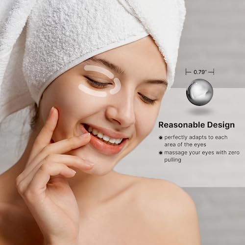 QooWo Eye Roller 2-in-1 Design Eye Cream Applicator and Ice Roller, Face Massager Tool for Puffiness, Eye Bags, Eye Muscle Ache