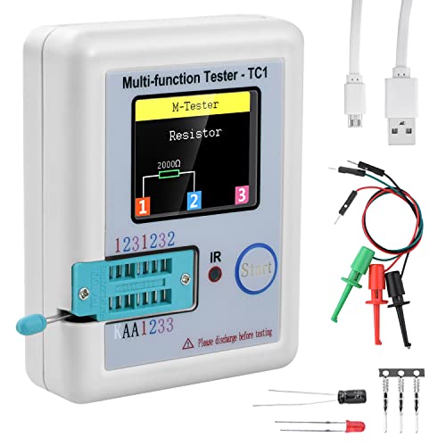 Per rilevare NPN e PNP transistor, condensatore, resistenza, diodi, triodo, N e MOSFET a canale P, JFET, IGBT, Triac e batteria, resistenza e condensatore e altri componenti, ecc.