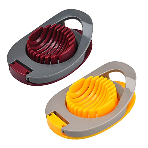 Mnahuxjuansxu Eierschneider Multifunktionaler Eierschneider Manueller Eierschneider Küchen Hobel Eierschneider aus-schneidlinie zum Schneiden von Gekochten Eiern frucht gemüse 2 Stück Cover