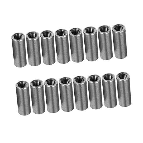 SOLUSTRE 20pezzi Barra Di Torsione in Inossidabile Dado Di Accoppiamento Filettatura Connettore Rotondo Per Saldatura Resistente e Durevole