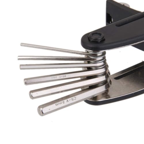 Image of 16 in 1 Bicycle Repair Tool Kit for Cycle & MTB Bike | Portable Multi Function Cycling Accessories with Allen Key Set, Hex Wrench, Socket Spanner & Screwdriver Tool Kit