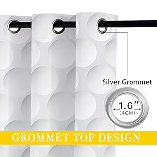 Sports Golf Ball Blackout Curtains for Girls Boy Home Decor, Surface Texture Closeup Background Grommet Thermal Insulated Drapes Darkening Window Curtain for Bedroom Living Room, 42 x 63 Inch