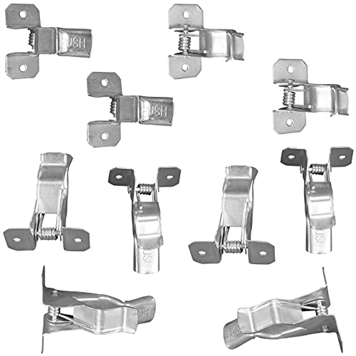 Harrier Wall-Mount Spring Clamps For Tools, Rakes And Brooms, 10-Pack #TOP4