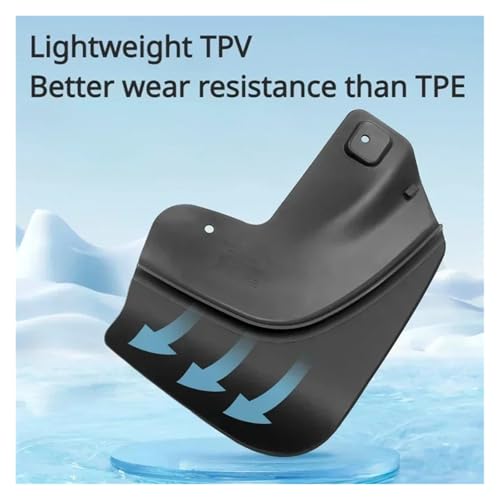 Guardabarros para Tesla Model X 2022-2025: protector contra salpicaduras negro (4 piezas) 6
