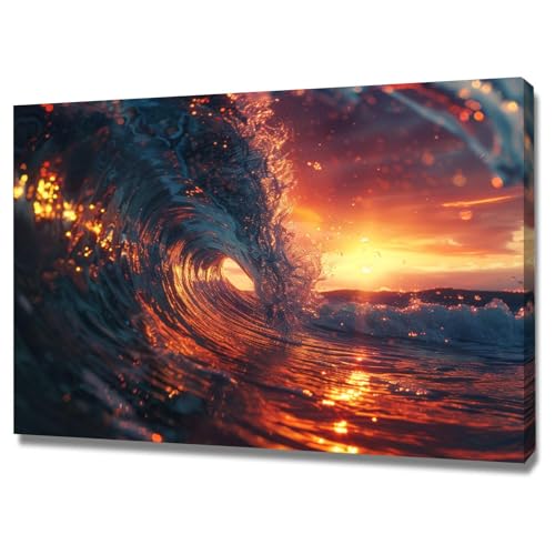 Toile non tissee art tableaux de decoration murale haut de gamme paysage marin 60x80