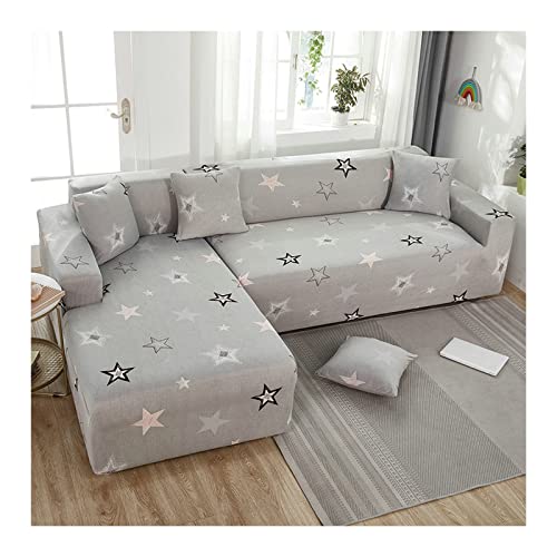 Funda de sofa anti-deslizante elástica KnSam gris con barras espuma fijas 2