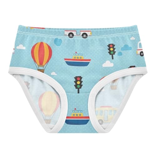 Cute Cartoon Vehicles Cars Blue Panties Little Girl Toddlers Underwear Floral Cotton Aesthetic Briefs Undies Kids 2t