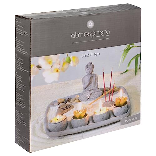 Giardino zen Aditya in cemento grigio 24x12cm