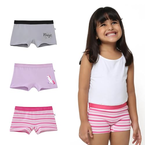 Image of YouGotPlanB Cotton Trunks for Girls | Ages 4-16 | Stretchable Trunks for Kids | Snug-Fit | Perfect for Active Girls