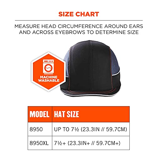 Safety Bump Cap, Baseball Hat Style, Comfortable Head Protection, Micro Brim, Skullerz 8950,Black #TOP6