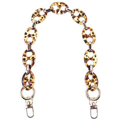 SHERCHPRY Acrylic Bag Chain Purse Replacement Handle Strap Fashion Resin Strap Chain Purse Making Accessory for Clutches Purse Handbag Cover