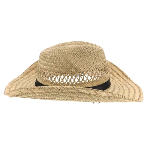 Chapeau de brousse ultra léger à large bord en paille tressée