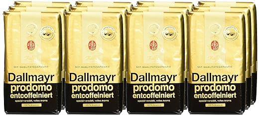 Dallmayr Prodomo Decaffeinated 500g Whole Bean (12 x 500 g)