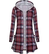 Cucuchy Womens Long Hoodies Casual Zip Up Tunic Sweatshirt Open Front Cardigan