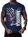 Mainfini Men American Flag Tank Tops Trendy Distressed Tee Military Tshirt Funny Novelty Print 4th of July Fourth 1776 USA Muscle Sleeveless Tanks Blue Eagle L