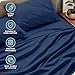 Bare Home Queen Sheet Set - 1800 Ultra-Soft Microfiber Queen Bed Sheets - Double Brushed - Deep Pockets - Easy Fit - 4 Piece Set - Bedding Sheets & Pillowcases (Queen, Dark Blue)