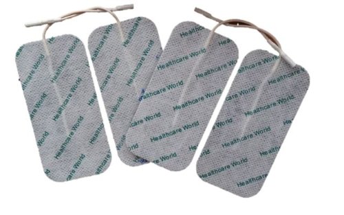 Healthcare World Large Rectangular Tens Electrode Pads For Tens Machines set of four by Healthcare World