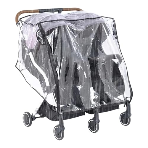 Housse de pluie poussette coupe-vent et transparente anti-UV pour l'été