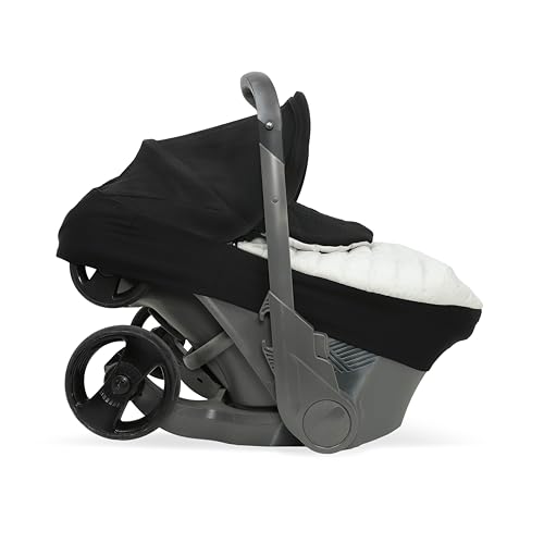 Image of Little Unicorn Winter Car Seat Cover | Premium Insulated Fabric | Universal Fit & Easy to Install | Travel Bag Included (Pearl)
