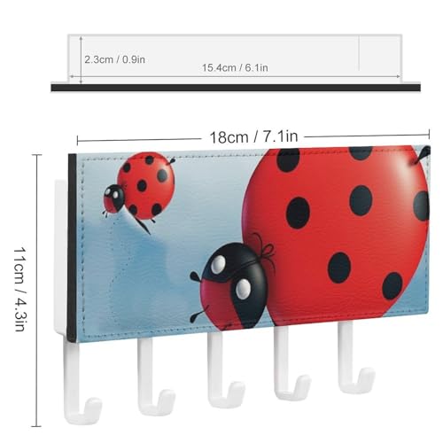 Soporte para llaves resistente de pared con 5 ganchos para pasillo 3