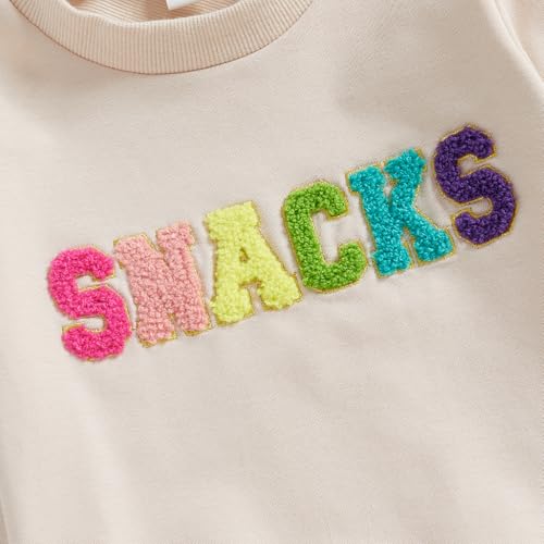 Baby Boy Girl Outfit Colorful Letter Embroidery Sweatshirt Long Sleeve Crewneck Sweater Toddler Fall Clothes4