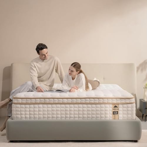 Hybrid Mattress in a Box Gel Memory Foam Independent Pocket Springs High Elasticity and Pressure Relief Design Breathable and Soft Medium Hardnes (150 * 200 * 20)