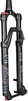 Bicycle Fork Road Bicycle Fork Air Suspension Front Fork 26" 27.5" 29" Travel 120mm MTB Shock Absorber 1-1/2" Tapered Tube Rebound Adjustable Bike Suspension Fork 15mm Through Axle 26"