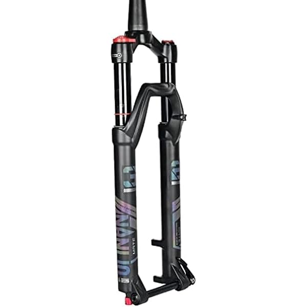 Bicycle Fork Road Bicycle Fork Air Suspension Front Fork 26" 27.5" 29" Travel 120mm MTB Shock Absorber 1-1/2" Tapered Tube Rebound Adjustable Bike Suspension Fork 15mm Through Axle 26"