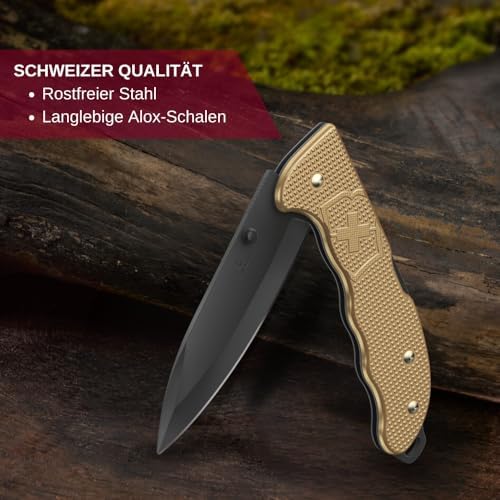 Victorinox Evoke Beige, 5-funkcyjny kieszonkowy nóż składany wyprodukowany w Szwajcarii