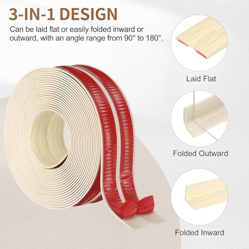 Protection d'angle murale flexible et autocollante de 6 mètres