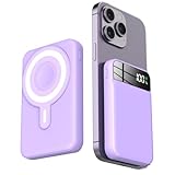 ワイヤレスモバイルバッテリー【Magsafe対応＆10000mAh大容量＆2025新モデル】マグネット式 15Wワイヤレス充電 モバイル・バッテリー Type-C入出力ポートPD22.5W急速充電 小型 軽量 LCD残量表示 PSE認証済 iPhone 16/15 / 14 / 13 / 12 シリーズ/apple watchなどに対応 (パップル)