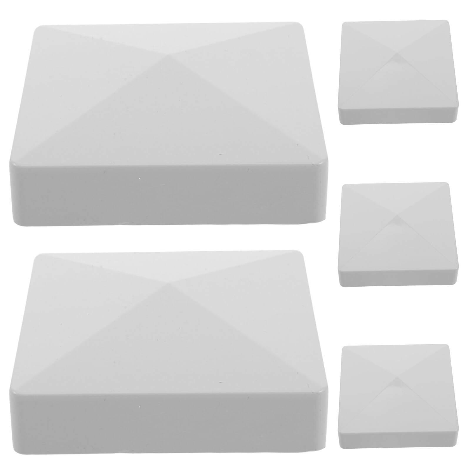 Capuchons de poteaux PVC style pyramide BESPORTBLE pour clôture lot de 6