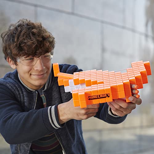 Image of Nerf Minecraft Pillager's Dart-Blasting Crossbow, Includes 3 Elite Darts, Real Crossbow Action, Toys for 8 Year Old Boys and Girls and Up