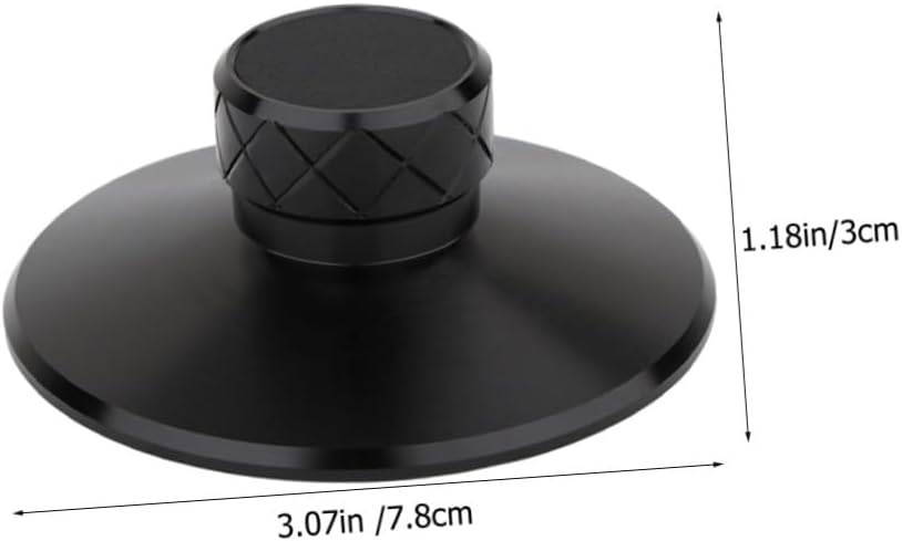SEWACC Aluminum Magnesium Alloy Record Weight Stabilizer for Vinyl Turntable Vibration-reducing Disc Clamp Enhancing Sound Quality Compatible with HiFi Vinyl Players Black